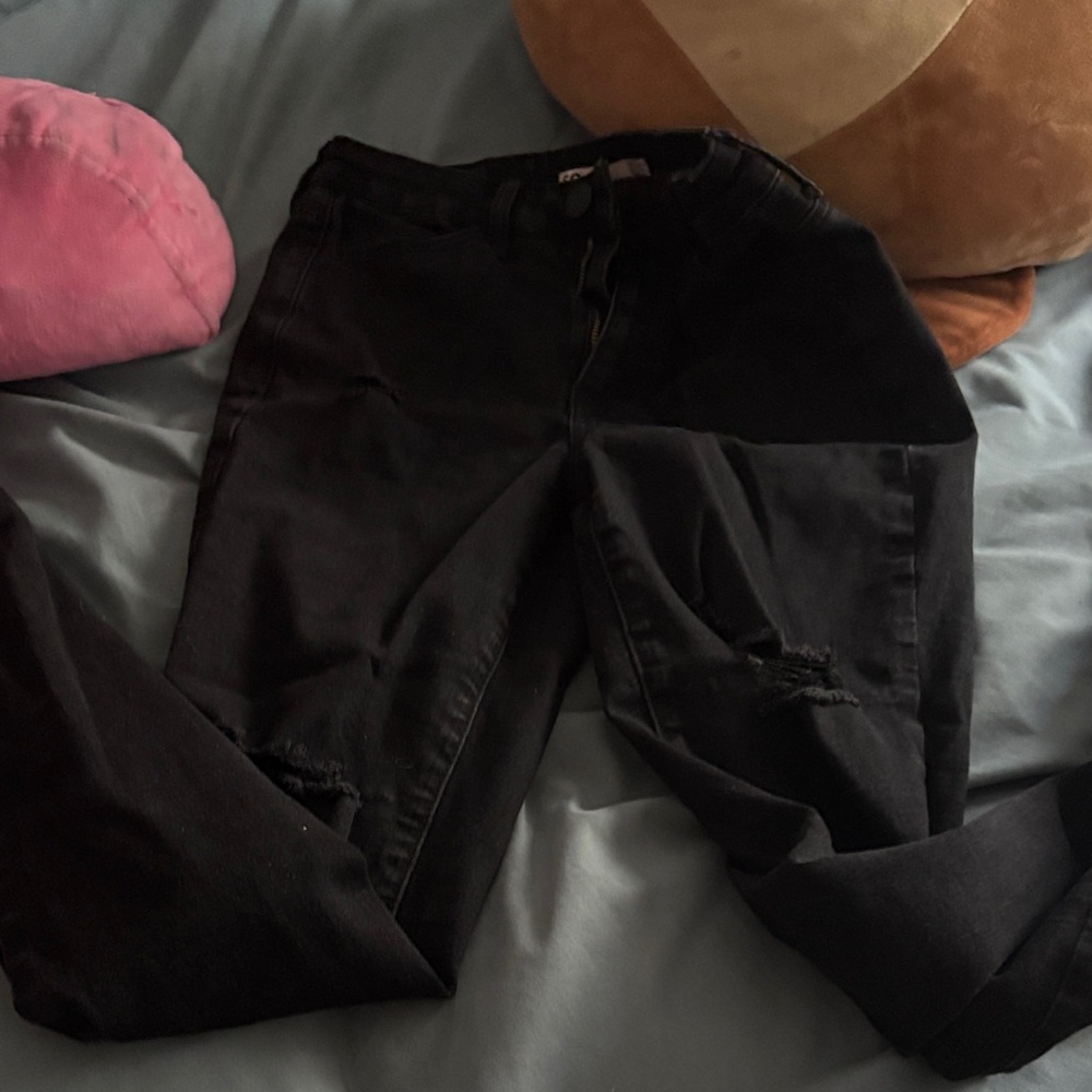 SO black ripped jeans